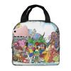 Custom D-Digimons Insulated Lunch Bag for Work School Cartoon Resuable Thermal Cooler Lunch Box Men Women