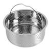 Stainless Steel Steam Basket with Handle Sugar Removal Rice Cooker Insert Steaming Rack for Food