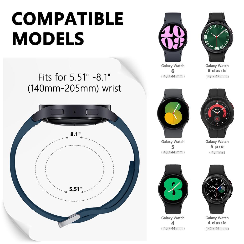 Силиконовый ремешок без зазоров для Samsung Galaxy Watch 6, 40 мм, 44 мм, женский и мужской мягкий спортивный ремешок, замена браслета для Galaxy Watch 6 Classic