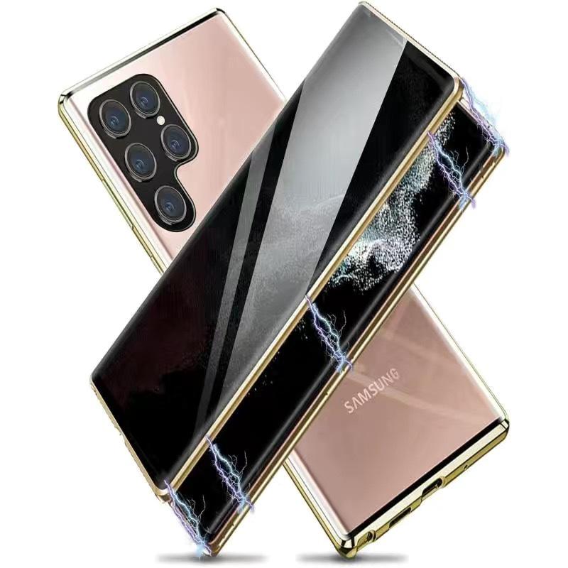 Wanmagi King Металлический Магнитный Двусторонний Чехол для Телефона Samsung S24u/S22U/S23fe Galaxy
