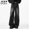JEEP SPIRIT Men's Loose Fit Straight Leg Denim Jeans