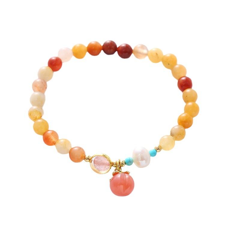 Pearl Bracelet Light Luxury Agate Crystal Bracelet. Bangles Women Fashion Jewelry Accessories Gift