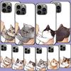 Чехол-брелок с котенком и поцелуем, мультяшный чехол для телефона Apple Iphone 16E 16 17 Pro Max Air 15 Pro 14 Plus 12 13 Mini, милый чехол