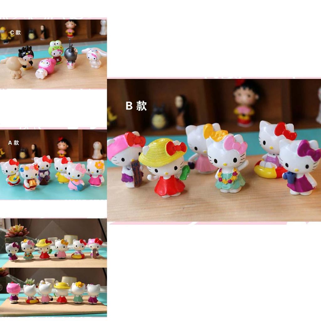 Очаровательный набор из 6 шт. Хелло Китти Куроми Sanrio Милые Куклы Аксессуары Для Коллекционеров