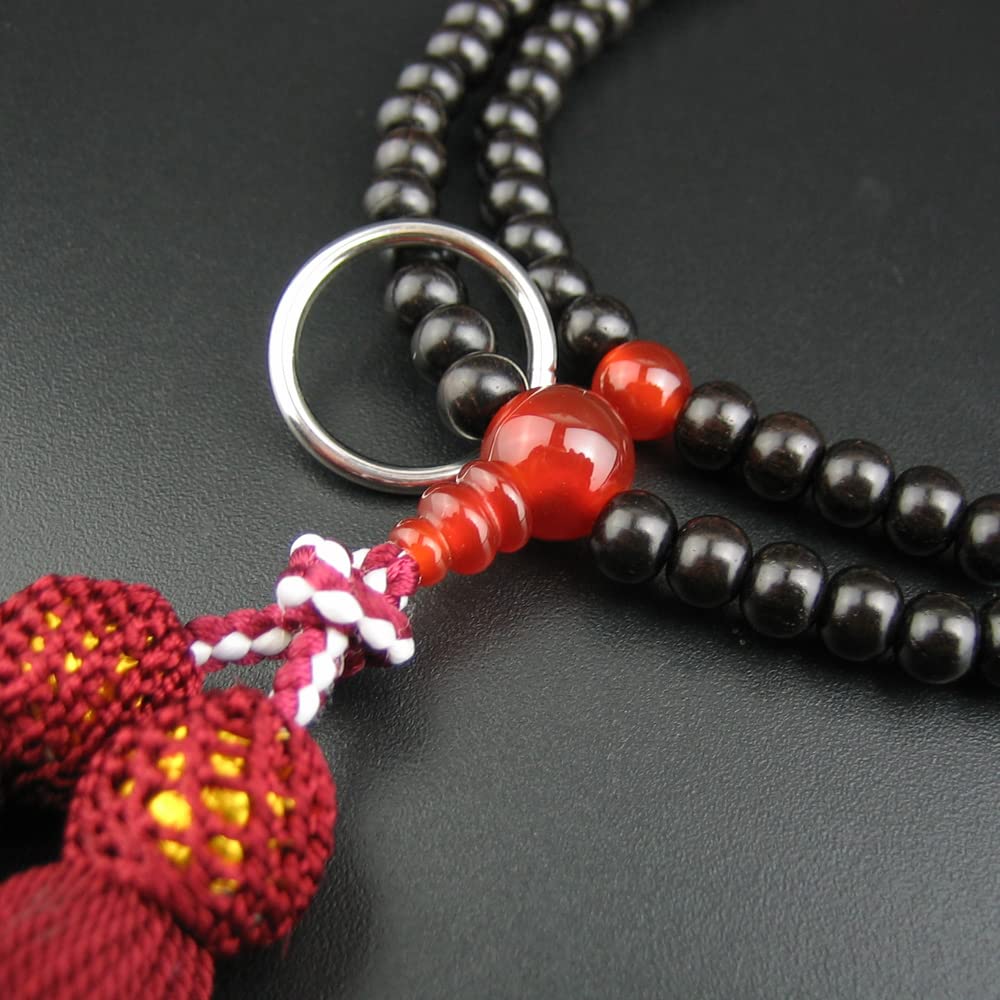 Myorenka Soto Zen Buddha Prayer Beads For Women Formal Prayer Beads Ebony Agate Tailored 8 Dimension Beast Bag Included Prayer Beads Zen Buddha