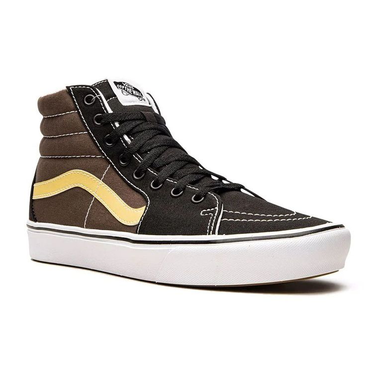 Vans Sk8-Hi Высокие Повседневные Кеды для Скейтбординга Унисекс Черный Коричневый Желтый VN0A3WMB8U8