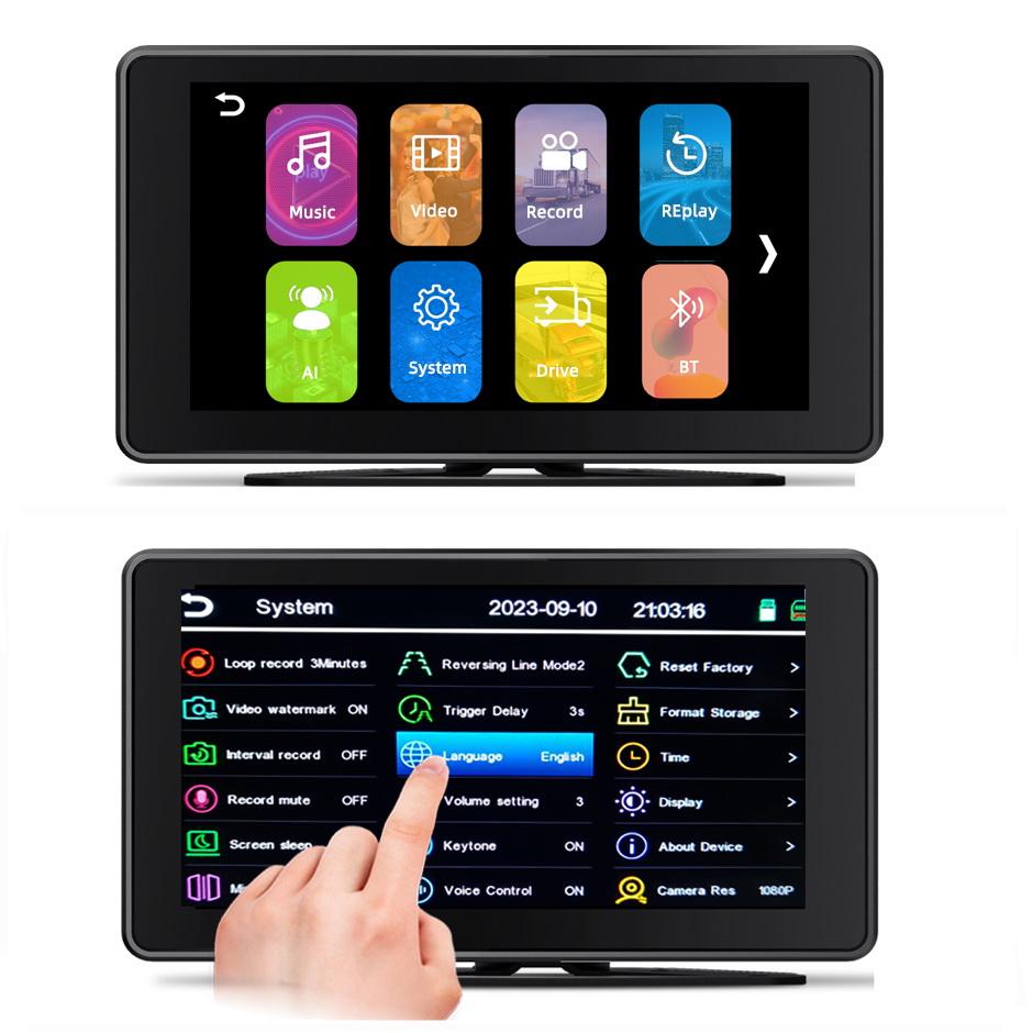 BSD 7-дюймовый монитор 2-канальный DVR запись камера заднего вида комплект обнаружения пешеходов сигнализация слепых зон видеорегистратор задний ход для грузовика автобуса автофургона