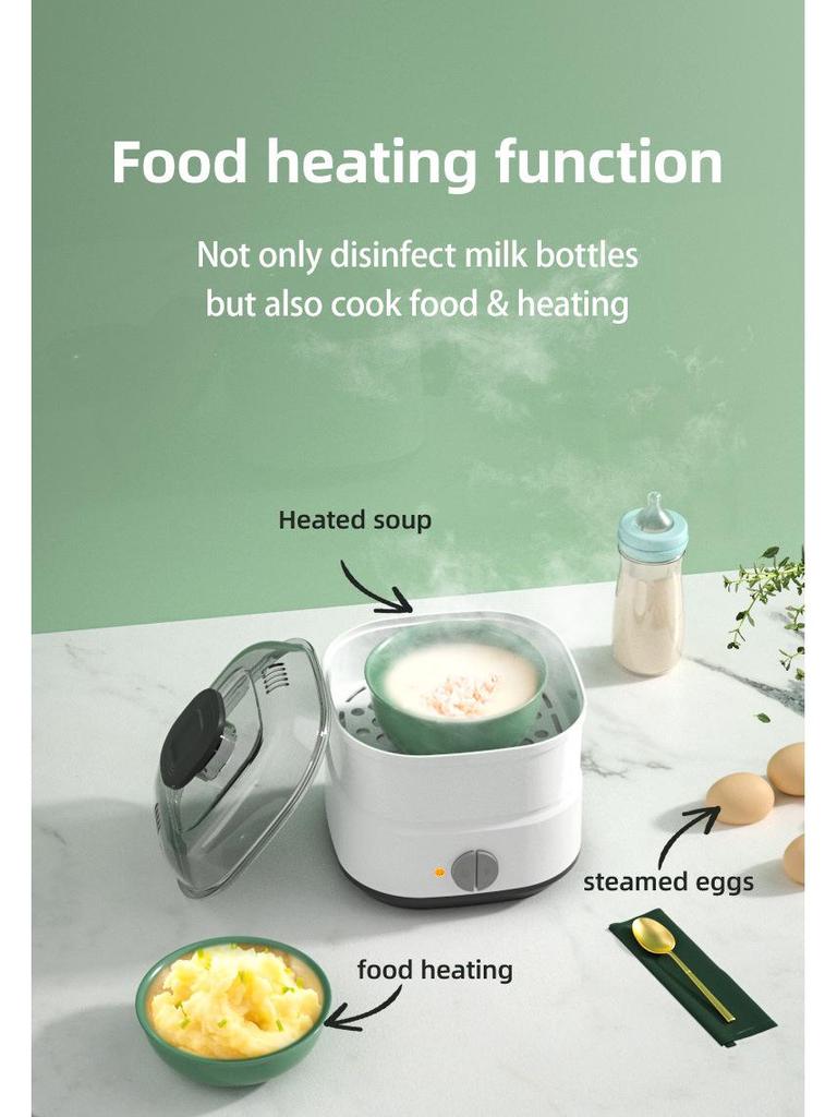 Стерилизатор для детских бутылочек и сосок паром Whale Love большой вместимости