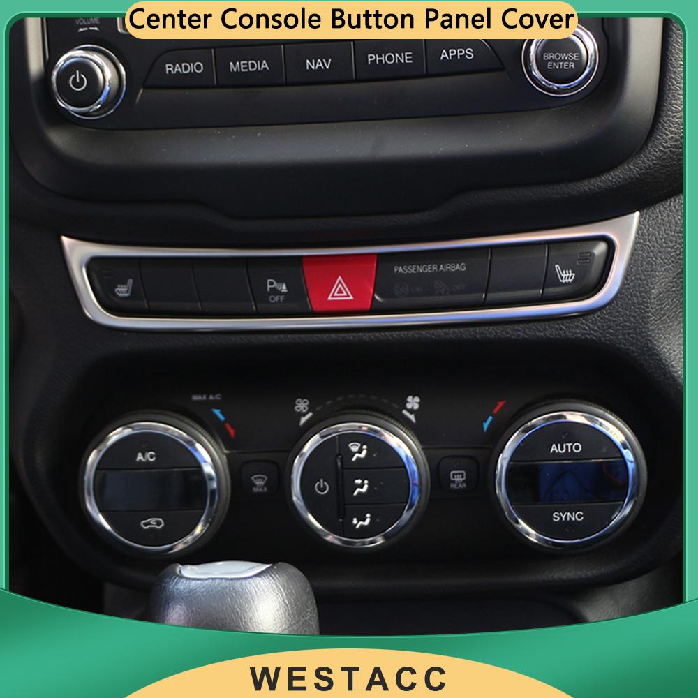 Центральная консоль автомобиля, предупреждающая кнопка аварийного освещения, декоративная наклейка, накладка для Jeep Renegade 2014 - 