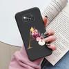 Чехол-буклет для Poco X3 NFC PocoX3 Pro Задняя крышка Ретро Цветы Розовый Черный Мягкий ТПУ Чехол с инициалами Для Xiaomi Poco X 3 Pro