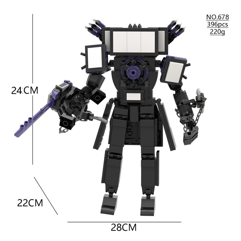 НОВЫЙ MOC Скибиди Туалет Строительный ТВ-человек Титан Модель ТВ-женщина Строительные Блоки для Детей Рождественский Подарок на День Рождения