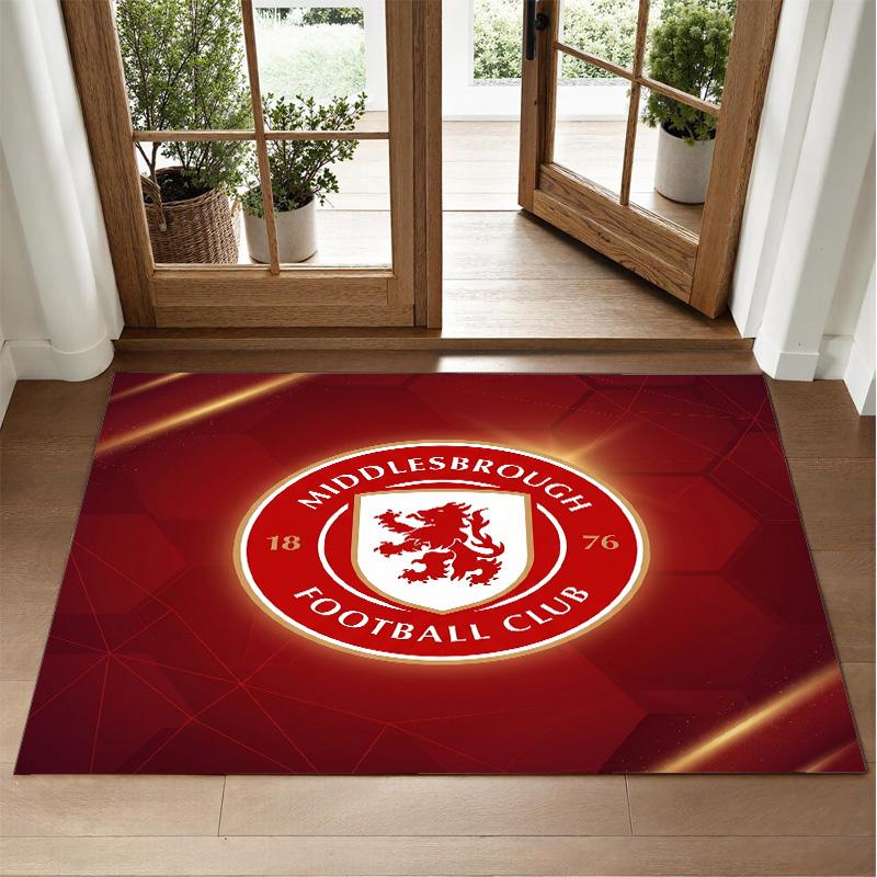 Middlesbrough Design Crystal Velvet Rug Soft Decorative Mat for Bedroom Entrance
