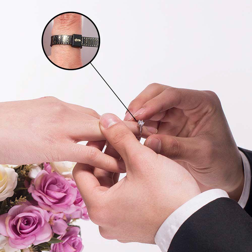 Ruler With Magnifier Finger Size Tester Ring Sizer Finger Gauge Finger Size Coil Measurement Belt