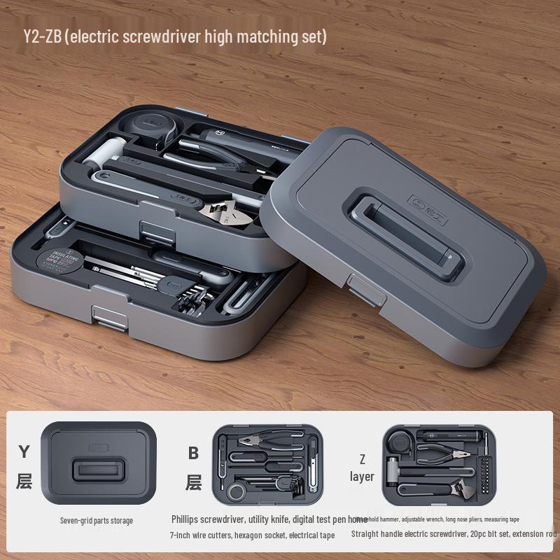 Многофункциональный набор инструментов «Зеленый Лес»: Полный набор для ремонта по дому и для электрика