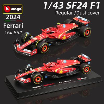 1:43 Модель болида Ferrari SF24 F1 Сезон 2024 16# Леклер 55# Сайнс Сплав Роскошный Автомобиль Литой Формула Гоночная Игрушка Подарок