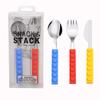 Block Knife, Fork, Spoon - 3-piece Set (PVC Box)