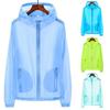 Summer Men's Sun Protection Clothing  Women's Pockets Zip Hooded Windproof Sun Coat Fishing Jacket  Fishing Jacket