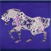 130cm*130cm High Quality Large Square Scarves Twill Shawls,Luxury Brand Letter Poker Horse Print Silk Scarf For Women Headband