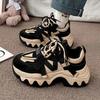 Chunky Sneakers for Women Lace-Up White Vulcanize Shoes Casual Fashion Dad Shoes Platform Comfortable Zapatillas Mujer