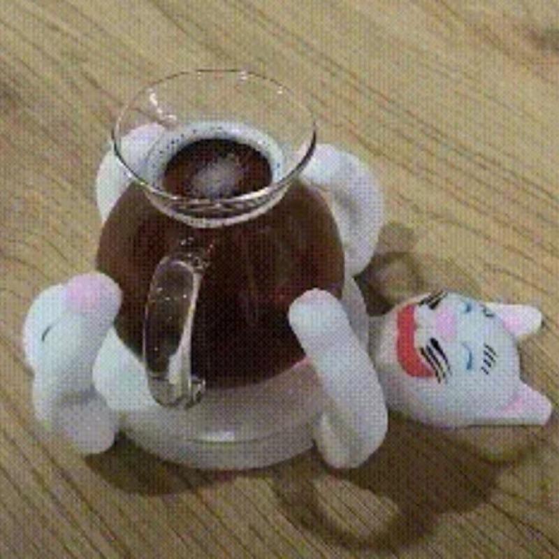 1 шт. Милые подставки под стаканы с котиками, 3D-печать, милый держатель для чашки в виде котика, настольное украшение