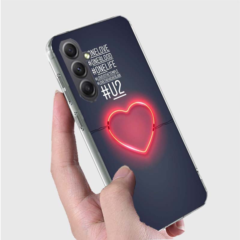 Band U2 Phone Case for Samsung A16 A26 A36 A56 A17 A37 A57 A07 A06 A02S A03 A04S A05S Galaxy Note 20 10 A50S A71 A51 A31 A30 A20