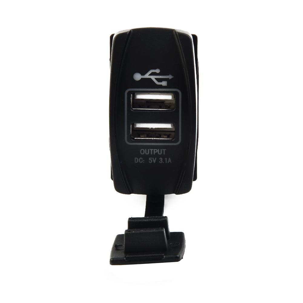Двойное USB 3.1 Зарядное устройство Переключатель-качалка Carling ARB Белый светодиодный свет Автомобиль Лодка Низкоомная проводка Автоаксессуары Аккумуляторные выключатели5