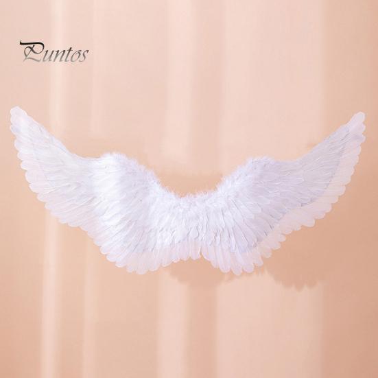 Halloween Cosplay Angel Wing Prop with Elastic Band Goose Feather Bright Colors Good Detail Stage Show Performance Role-Playing Party Dance Fake Wing