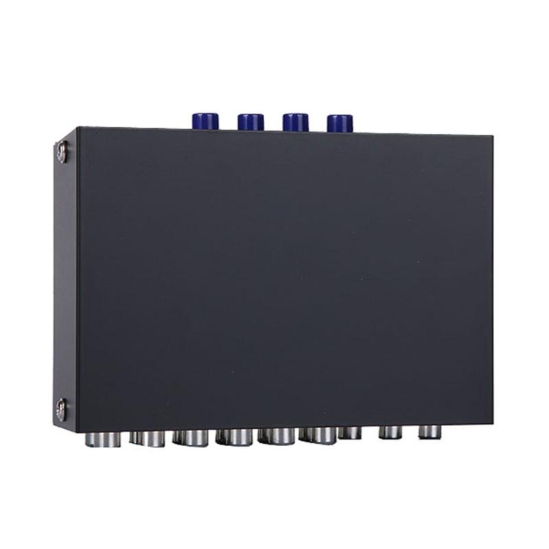 Портативный видеокоммутатор 4 входа 1 выход для видео и стерео аудио устройств L/R, совместимый с игровыми консолями и видеоприемниками