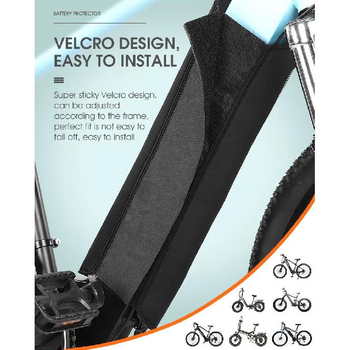 WEST BIKING Electric Bike Battery Cover Thick Weatherproof Dust Dustproof Reflective Scratch-Resistant Insulation Protector