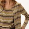 Teenie Weenie Women's Striped Bear Jacquard Knit Cardigan