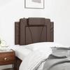 VidaXL Coussin de Tête de Lit, Oreiller de Lecture avec Fermeture à Glissière, Coussin de Lecture pour Lit Chambre, Marron 374769