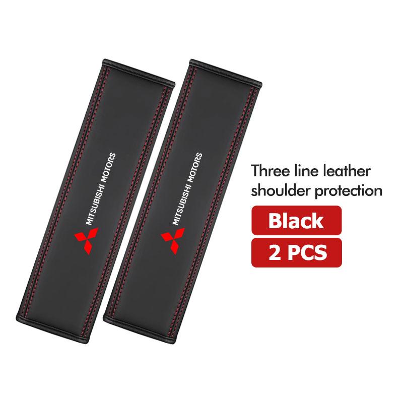 cwnqah1 cwmvjg1 For Mitsubishi 1/2PCS Car Seat Belt Shoulder Cover Decompression Comfort Safety Belt Protective Cover Lancer ASX Pajero Mirage