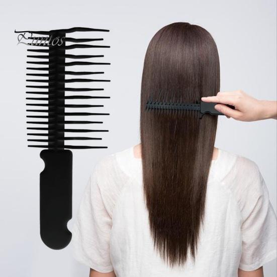 Anti-knotting Wet Hair Comb with Grooved Handle Fine Wide Teeth Anti-static Detangling Comb Men Women Short Long Curly Thin Thick Hair Detangler