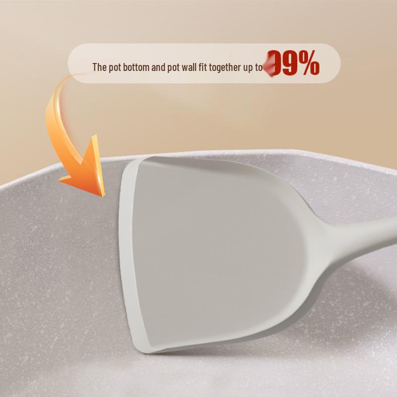 Силиконовый набор кухонной утвари с антипригарным покрытием - Высокотемпературная лопатка, половник и ложка с прорезями для жарки.