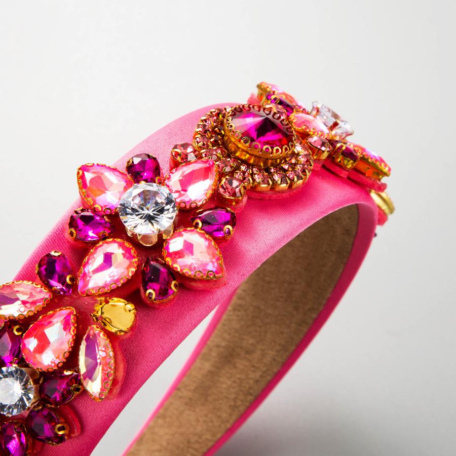 Женская тяжелая промышленность, полный кристалл, винтажная повязка на голову с широкими краями в стиле барокко, инкрустированная высококачественная женская повязка для волос