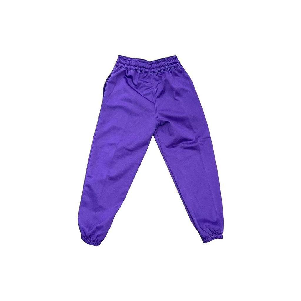 Nike Casual Pants For Kids With Letter Patch Embroidery Loose Breathable Cuffed Kids Bottoms Purple HF7607-504
