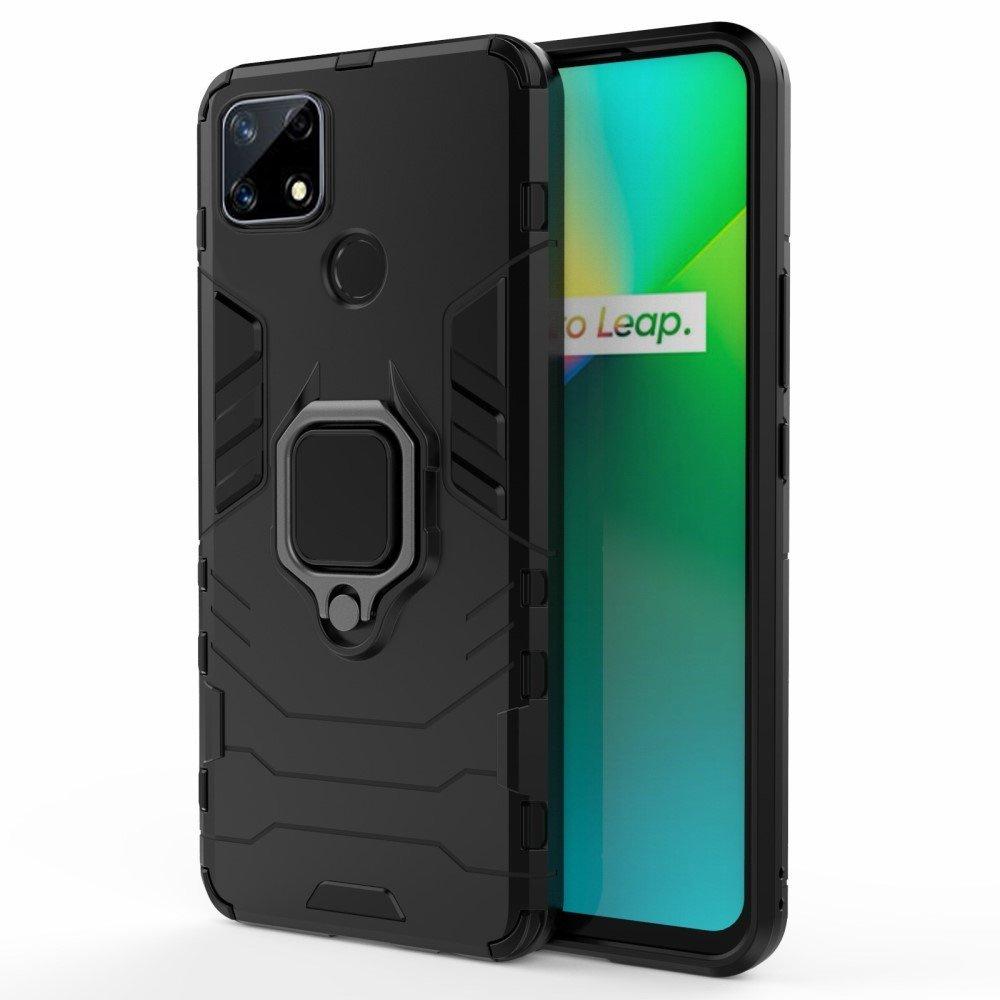 Realme 7i Kickstand Ring Case, Black