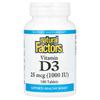 Natural Factors Витамин D3 25 мкг (1000 МЕ) 180 таблеток