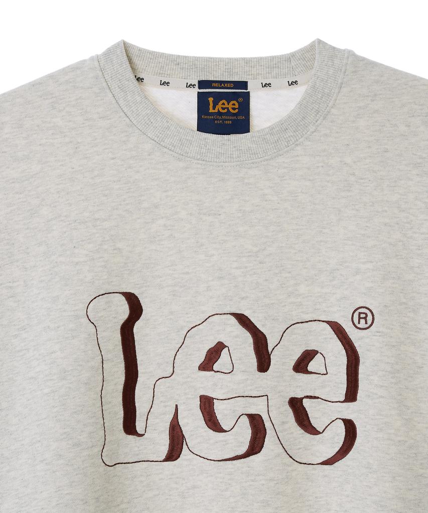 LEE Shadow Embroidery Logo Sweatshirt Oatmeal