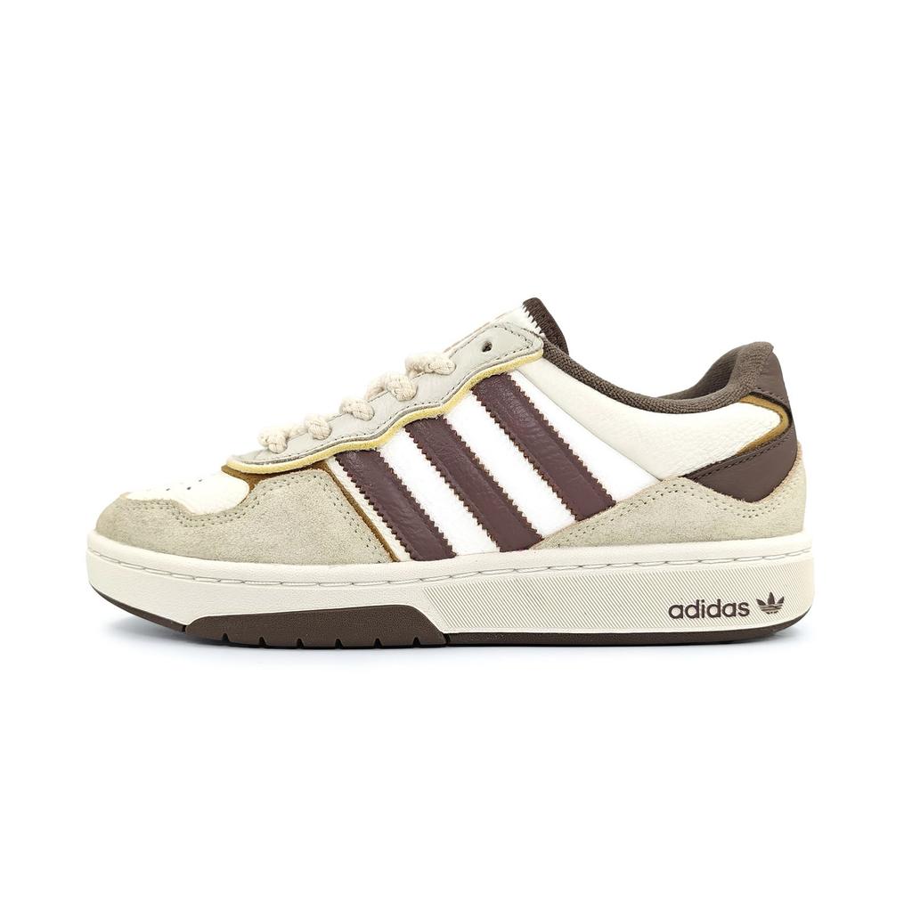 Adidas Originals Courtic Slip Resistant Cushioning Abrasion Resistant Low top Skateboard Shoes Unisex Beige White Brown ID6068(Team264-S-BOX)