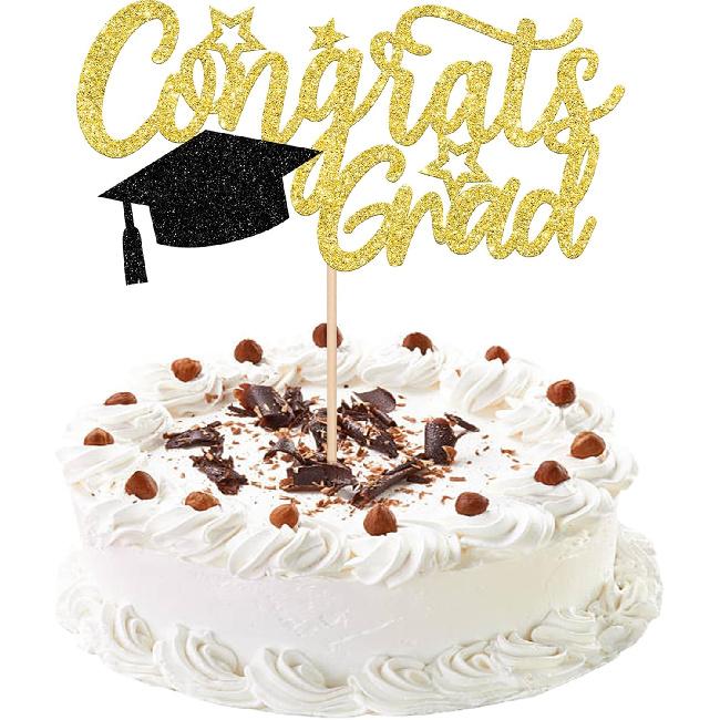 1 PCS High Heel Girl Graduation Cake Topper Black Pink Glitter Done Diploma Class of 2025 Congrats Grad Cap Cake Pick for 2025 Senior High School