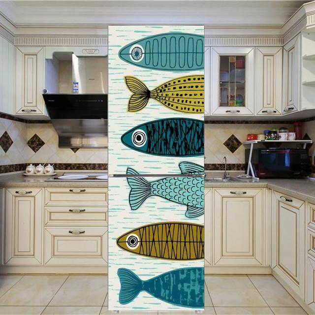 Art New Rose стикер на холодильник с цветочным узором, наклейки на стену, украшение дома, кухня, настенная роспись, декор, современный ремонт