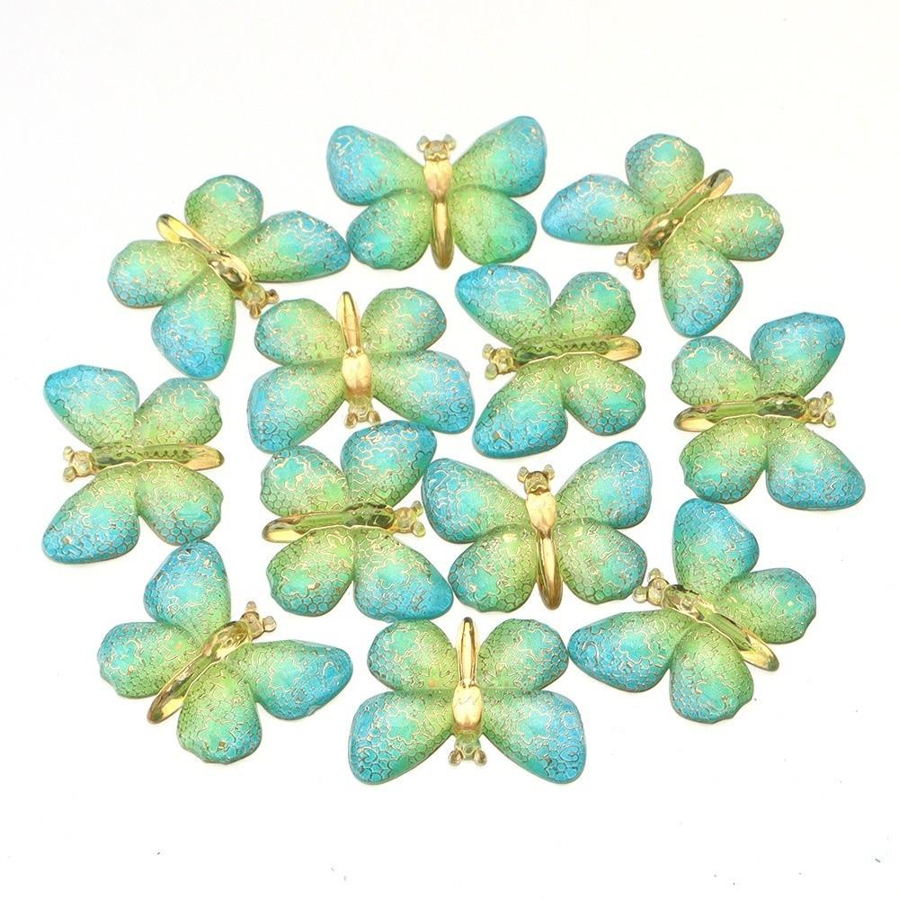 Two-tone Gradient Butterfly Beads For DIY Necklace Bracelet Jewelry Making Accessories