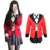 Kakegurui Джабами Юмеко Косплей Униформа Набор костюма на Хэллоуин Косплей униформа Джабами Юмеко Косплей Девушка Аниме Маскарад Матросская форма Красный Сексуальный Высокий