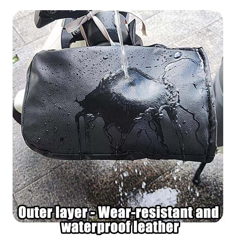 SEAMETAL Motorcycle Handlebar Muffs Winter Equipment Mitts Warmer Gloves Waterproof Handmuffs Bicycle Handle Cover Hand Covers