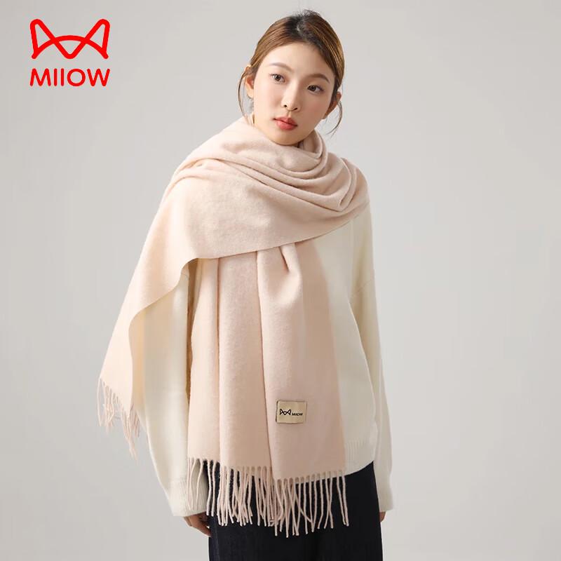 MIIOW Women's 100% Pure Wool Retro Warm Scarf & Shawl