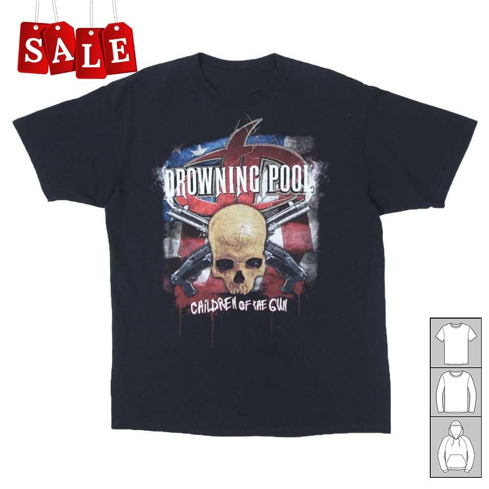 Горячая Drowning Pool Children of The Gun Подарок для фанатов Черная S-235XL Футболка TH569 Унисекс Футболка