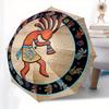Kokopelli, Southwest Automatic Folding Umbrella  8 Ribs, Durable Iron Frame, Bright Color Pattern Compact Travel Umbrella, Suitable for Outd