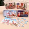 Christmas Wooden Diy Small Gift for Children Handmade Santa Puzzle for The Elderly Kindergarten Gift Prizes