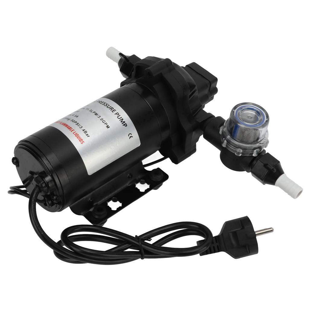 11.3LPM 50PSI Water Pressure Diaphragm Pump Self Priming for Car RV Yacht Marine Boat